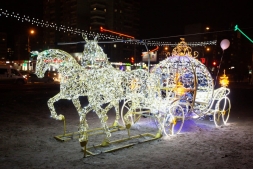 Световая фигура Королевская карета и 2 королевских коня 02/041, фото 4