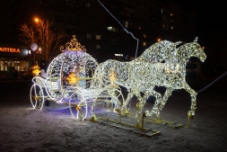 Световая фигура Королевская карета и 2 королевских коня 02/041, фото 2