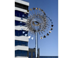 Скульптура из нержавеющей стали Пульсар Стандартный размер, трубчатое основание из обычной стали, фото 4