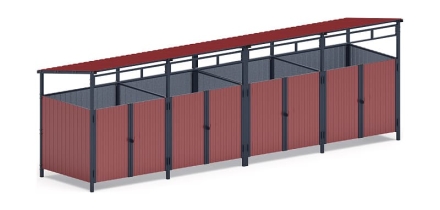 Навес контейнерной площадки для мусора (4 секции) МФ 55.02.02.4-04, фото 4