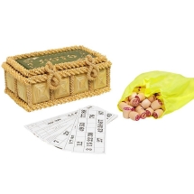 Русское Лото &quot;Солома&quot; в деревянном боксе, зеленое