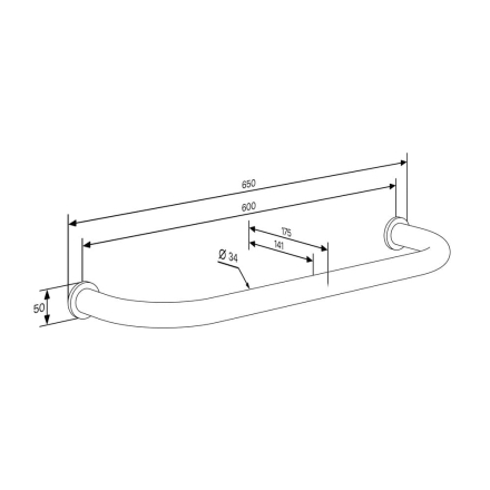 Перекладина шведской стенки и рукохода FLY 600, слоновая кость, фото 7
