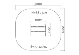Скамейка детская Серый волк 26008 для игровой площадки , фото 4