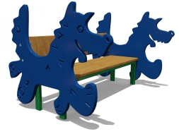 Скамейка детская Серый волк 26008 для игровой площадки , фото 1