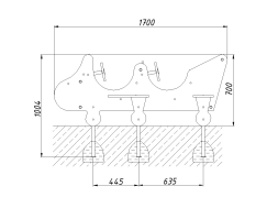 Игровой макет Самолет ИМ026 для детских площадок, фото 5