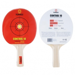 Ракетка для н/т TORRES Control 10, арт.TT0001, для начинающих, накладка 1,5 мм, конич. ручка