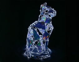 Световая полигональная фигура Кошка dr003