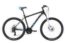 Велосипед Stark'19 Indy 26.2 D черный/голубой/белый 18" Велосипед Stark'19 Indy 26.2 D черный/голубой/белый 18"