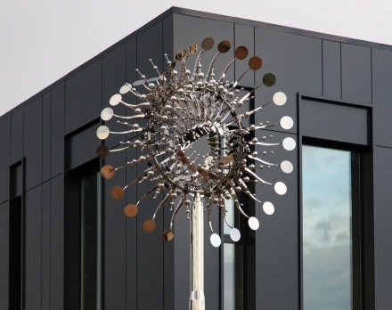 Скульптура из нержавеющей стали Пульсар Стандартный размер, трубчатое основание из нержавеющей стали, фото 2