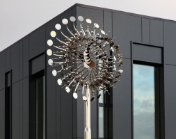 Скульптура из нержавеющей стали Пульсар Стандартный размер, трубчатое основание из нержавеющей стали, фото 3