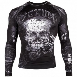 Рашгард Venum Santa Muerte 3.0 Black/White L/S, фото 1
