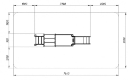 Паровозик (серо-синий) мини - ДИК 1.03.5.01-14 - Игровой комплекс H=750, фото 6