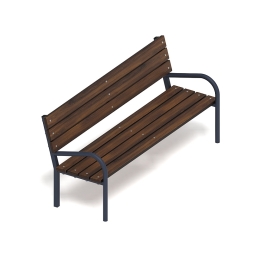 Скамья с поручнем и спинкой - МФ 42.01.16 (Эко стиль), фото 1 Скамья с поручнем и спинкой - МФ 42.01.16 (Эко стиль), фото 1