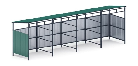 Навес контейнерной площадки для мусора (4 секции) МФ 55.02.03.4-01, фото 4