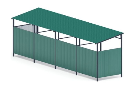 Навес контейнерной площадки для мусора (4 секции) МФ 55.02.03.4-01, фото 3