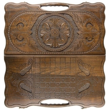 Нарды резные &quot;Армянский узор 5&quot; с ручкой 60, Haleyan