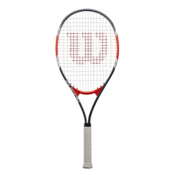 Ракетка б/т Wilson Fusion XL Gr2, арт.WRT30270U2, для любит, алюминий, со струнами, черн-бел-оран