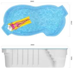 Бассейн 5,66х2,76х1,62м. Винсон Marshall Pools (чаша), фото 4