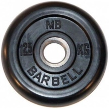 Диск обрезиненный BARBELL MB (металлическая втулка) 25 кг / диаметр 26 мм