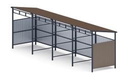 Навес контейнерной площадки для мусора (4 секции) МФ 55.02.03.4-02, фото 1
