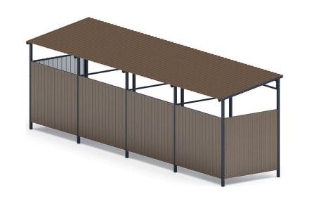 Навес контейнерной площадки для мусора (4 секции) МФ 55.02.03.4-02, фото 2