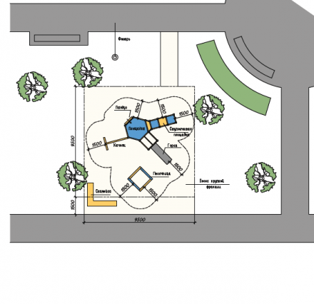 Детская игровая деревянная площадка Одна башня, фото 3