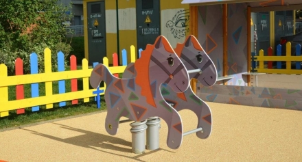 Качели на пружине Конек-Горбунок КЧ040.00 для игровой детской площадки, фото 4