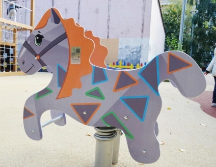 Качели на пружине Конек-Горбунок КЧ040.00 для игровой детской площадки, фото 3