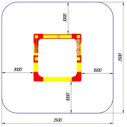 Песочница ПС-01.2 для детской площадки, фото 2