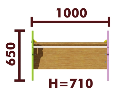 Скамейка детская Избушка 26006 для игровой площадки, фото 2