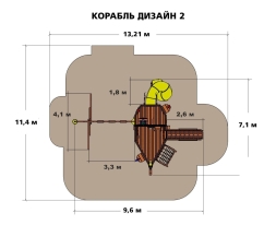 Детская площадка Rainbow Корабль Дизайн 2 для детской площадки, фото 4