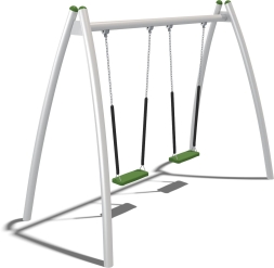 Качели двухсекционные Кураж Papercut КЧ081.00.1 для детской площадки, фото 1