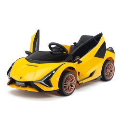 Электромобиль Lamborghini Sian 4WD желтый, фото 2