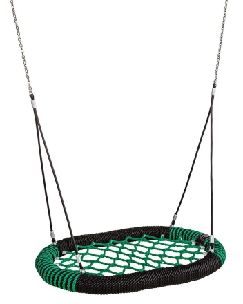 Качели-гнездо Oval Pro армированного каната со стойками Овал 80х100 см для детской площадки, фото 2