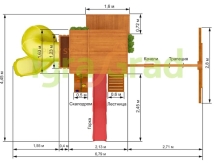 Детская площадка IgraGrad Клубный домик 3 с трубой Детская площадка IgraGrad Клубный домик 3 с трубой