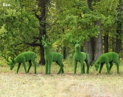 Топиари композиция олени, семья Форест - 4 шт - газон Premium, фото 2