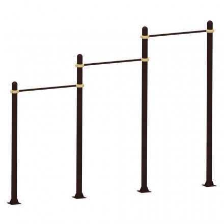 Трехуровневый прямой турник YSK23, фото 1