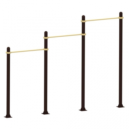 Трехуровневый прямой турник YSK23, фото 2