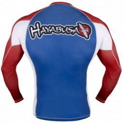 Рашгард Hayabusa Ninja Falcon Rashguard Long Sleeve - Blue / Red, фото 2