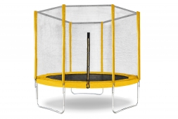 Батут с защитной сеткой &quot;Trampoline 6&quot; диаметр 1,8 м жёлтый, фото 1