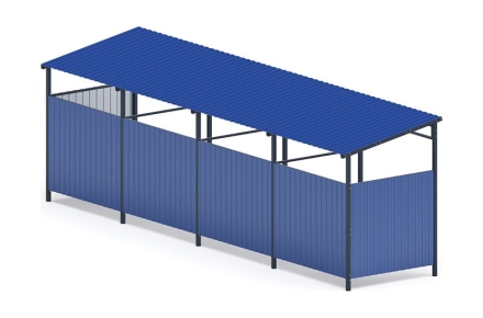 Навес контейнерной площадки для мусора (4 секции) МФ 55.02.03.4-03, фото 3