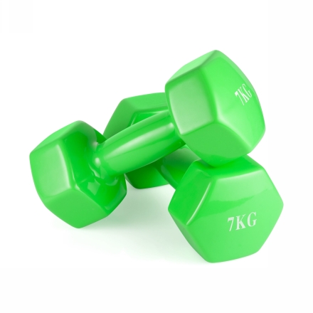 Гантель неразборная  7 кг винил, фото 2