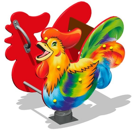 Качалка на пружине Петушок У1 КЧ068 для детской площадки, фото 1