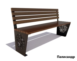 Парковая скамейка Индия, Сосна (без подлокотников) 0,6 м, фото 4