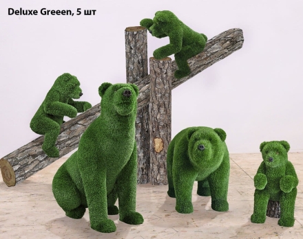 Топиари композиция Мишки на дереве, 4 шт - Deluxe Greeen, фото 5