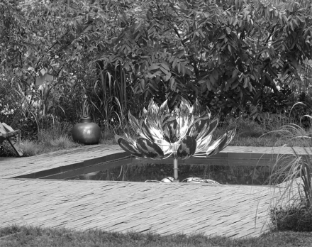 Скульптура из нержавеющей стали Лотос Стандартный размер, фото 1