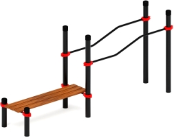 Воркаут ЛОВ 89 красный ВТ 101.23-01, фото 2 Воркаут ЛОВ 89 красный ВТ 101.23-01, фото 2