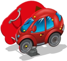 Качалка на пружине Автомобиль У2 КЧ085 для детской площадки