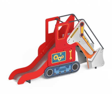 Детская горка Экскаватор ГР-09.4 H=1000 для игровой площадки, фото 1