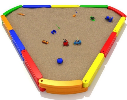 Песочница Треугольник для детской площадки, фото 1